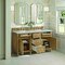 James Martin Vanities 60'' Double Vanity, Light Natural Oak w/ 3 CM Eternal Jasmine Pearl Quartz Top 424-V60D-LNO-3EJP - alternate 3
